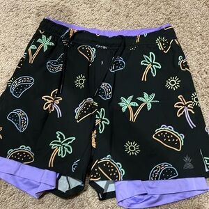 Mens size Small Chubbies shorts with built in liner